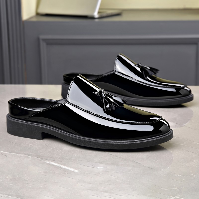Formal Men Daily Wear Footwear - Mules da uomo in pelle verniciata