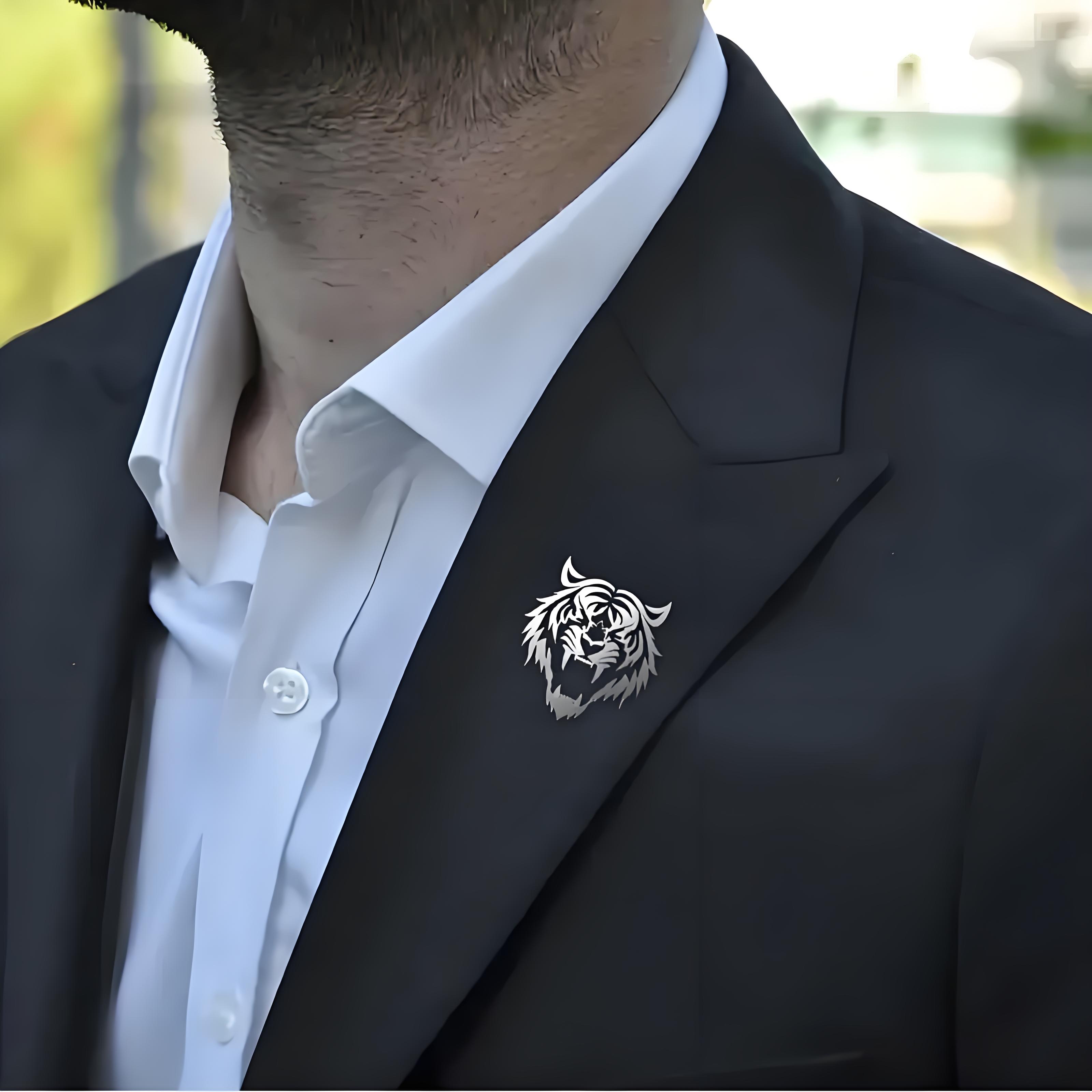 Tuxedo Lapel Pin - Spilla da uomo con testa di