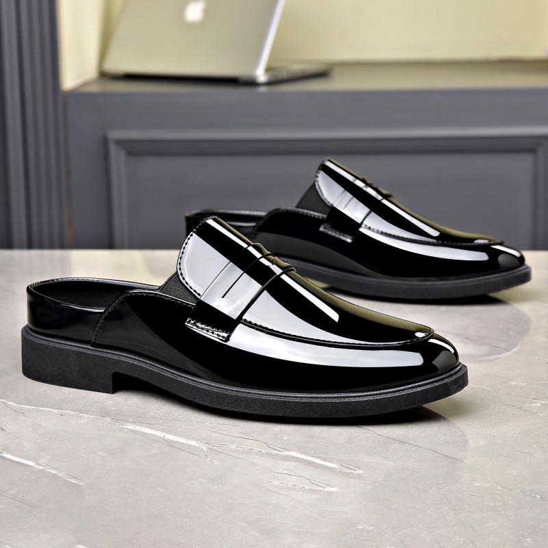 Mules da uomo in pelle vernici - Formal Men Daily Wear Footwear recensione e prezzo