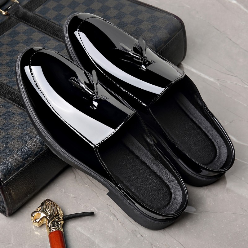 Mules da uomo in pelle vernici - Formal Men Daily Wear Footwear recensione e prezzo